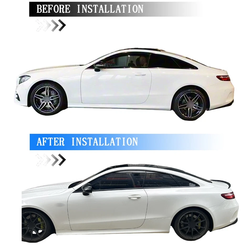 Glossy Black Chrome Delete Window Trims For Mercedes Benz E Class C238 2016-2023 — 第 2/4 张图片