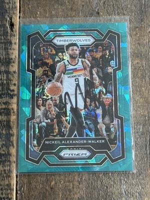 2023-24 Prizm Nickeil Alexander-Walker #218 /225 Signed IP Autograph Teal Ice