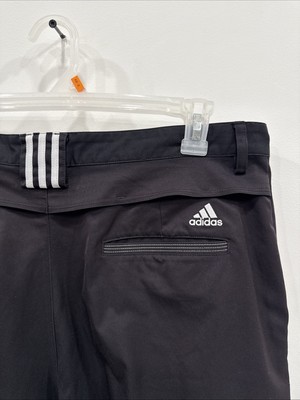 Adidas Golf Men's Pants Black Size 36/34 CumaCool 3 Stripes