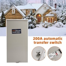 200Amp Service Rate Whole House Transfer Switch 120/240V Single Phase #