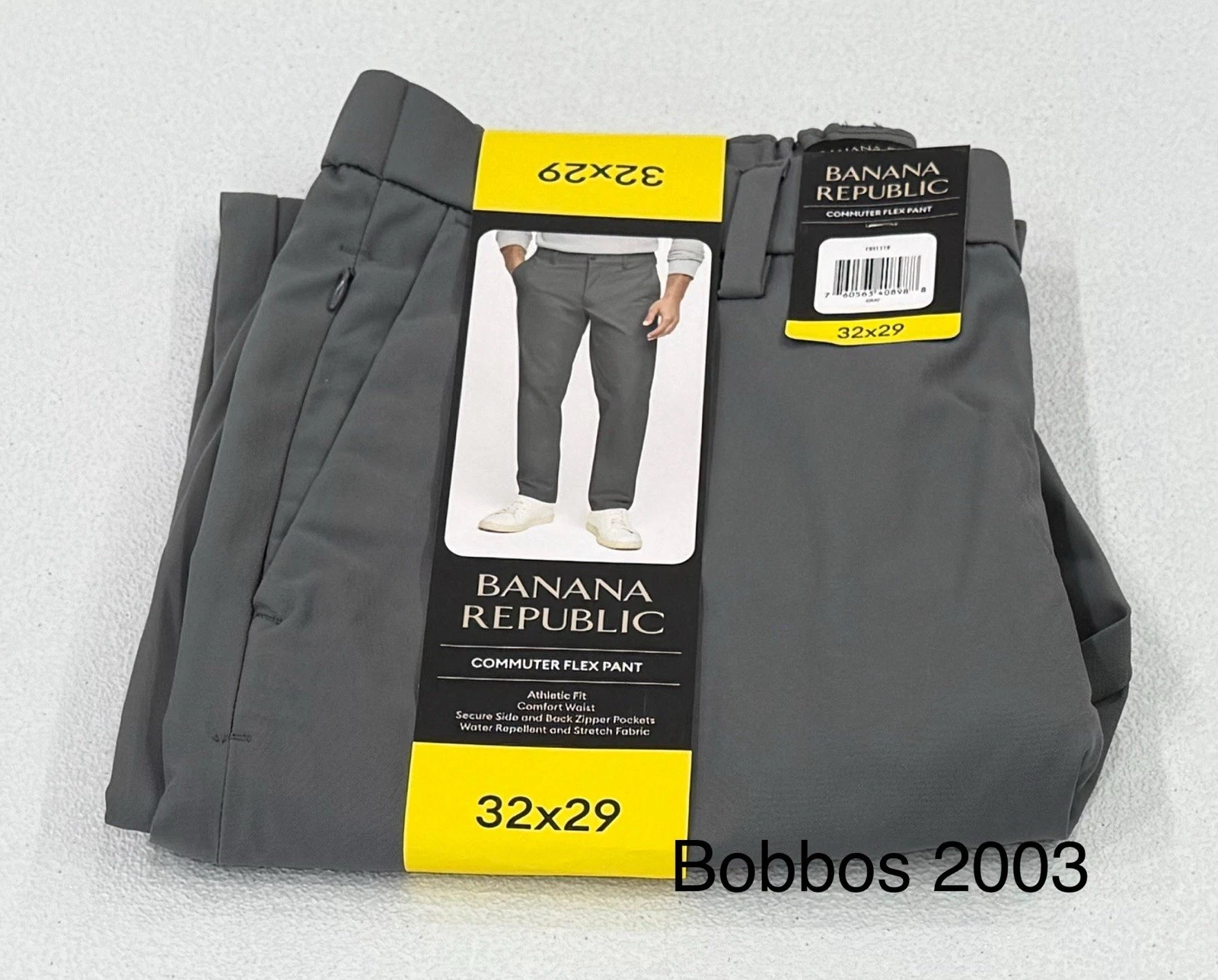 Banana Republic Men's Commuter Flex Pants, Gray, Size 32X29