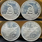 (2) 1 Troy Oz .999 Fine Silver Rounds Coin Don't Tread On Me -  Boston Tea Party
