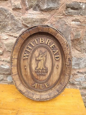 Whitbread Ale 1742 Holzimitat Kneipe Schild Männerhöhle