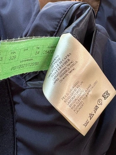 Mandelli Goat Leather Goose Down Cashmere Vest Size 44 (54 EU) image 9