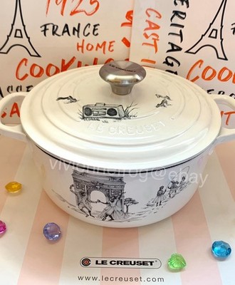 LE CREUSET SHEILA BRIDGES HARLEM TOILE DE JOUY COLLECTION DUTCH