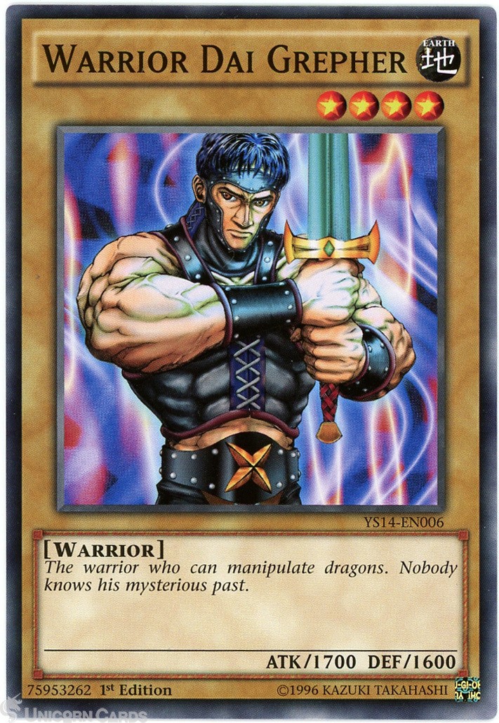 YS14-EN006 Warrior Dai Grepher 1st Edition Mint YuGiOh Card