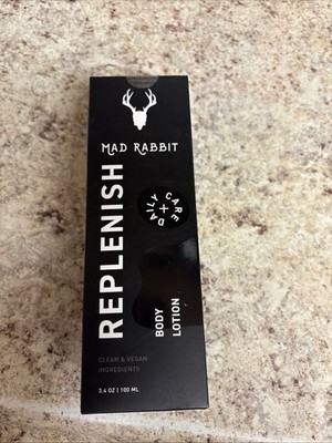 Mad Rabbit Replenish Body Lotion 3.4oz Vegan SMALL BUSINESS       