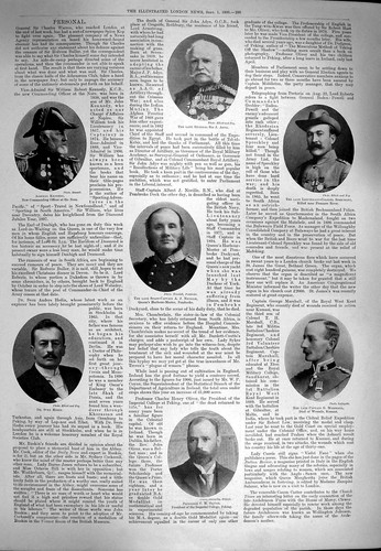 Original Old Antique Print 1900 General Adye Spreckley Neville Marshall Kennedy