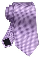 Men's Ties Tartan Plaid Stripe Formal Business One Size Purple Silver Gingham