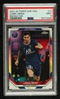2021-22 Topps Chrome Paris Saint-Germain Refractor 33/65 Lionel Messi PSA 9 MINT
