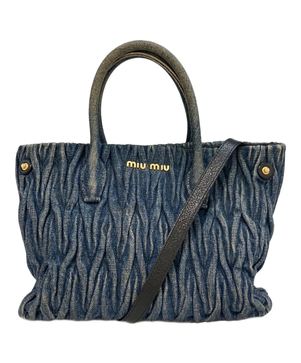 Miu Miu Shoulder Bag Denim Exterior Bags & Handbags for Women for