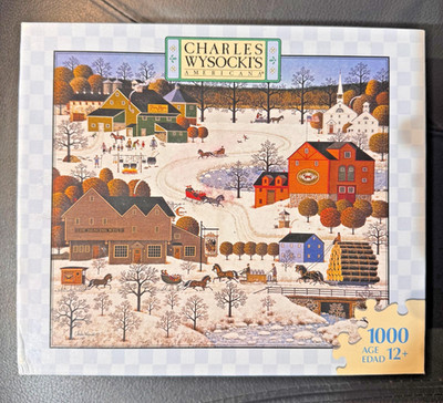 New/Sealed Very Rare Charles Wysocki 1000 pc Puzzle ''Fox Run'' 
