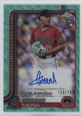 2025 Chrome Update Rookie Debut Aqua Wave Refractor Cristian Mena Auto RC 0m1w