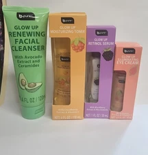 B Pure Glow Up Facial Cleanser, Toner, Serum & Eye Cream