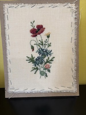 Eva Rosenstand Clara Weaver Cross Stitch Floral Arrangement 10  X 8  Framable