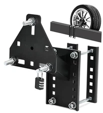  Universal Spare Tire Carrier & Mount with Lock, Heavy Duty Steel Mount Fits 