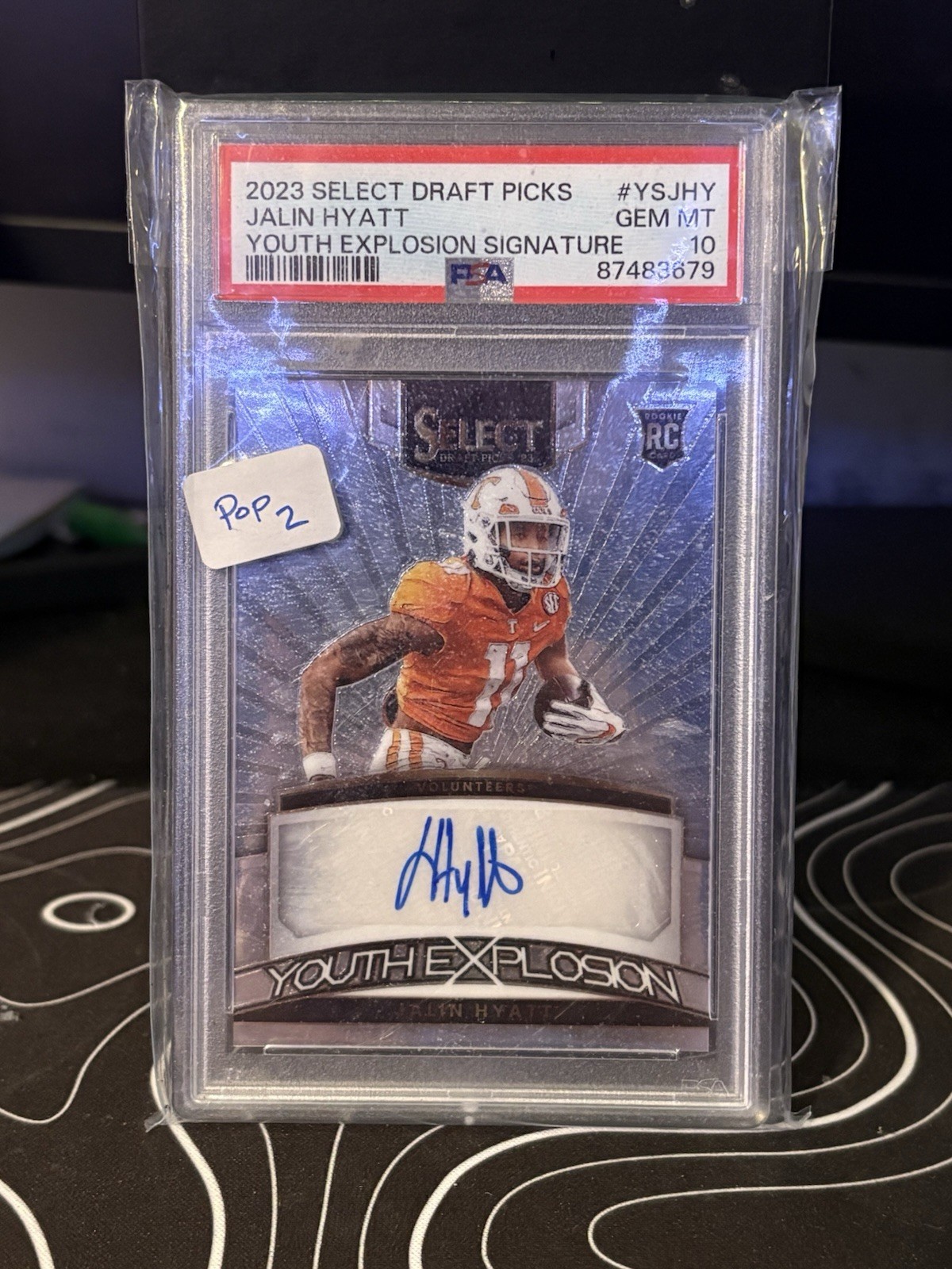 Jalin Hyatt Panini Select Draft Picks Youth Explosion Signatures #YSJHY Base