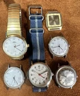 Vintage Timex Watch Lot of 6 Mens Mechanical & Quartz, Untested, May Work, Parts