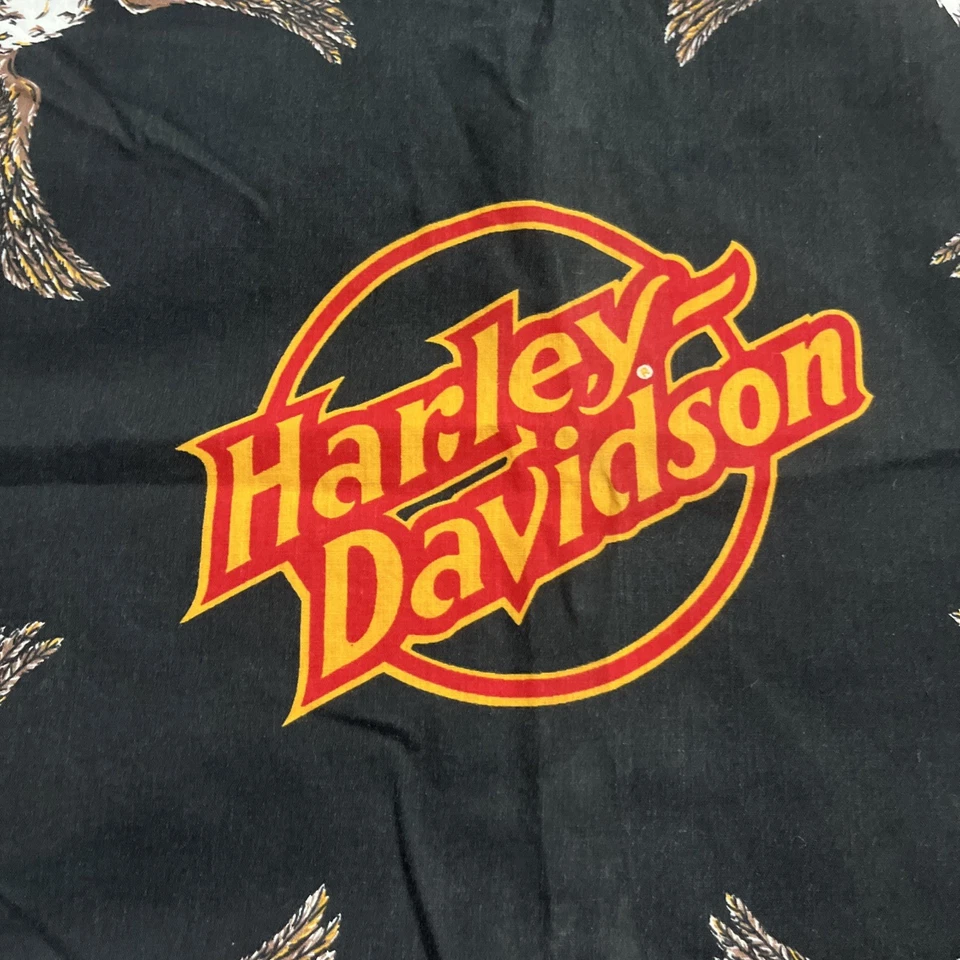 Bandana Harley Davidson An American Legend vintage hecha en EE. UU. años 90 21x21 Foto 4 de 4