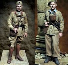 1/35 Resin Italian Officer  Soldier 2 Figures Kit Unassembled Unpaint bbs-qj