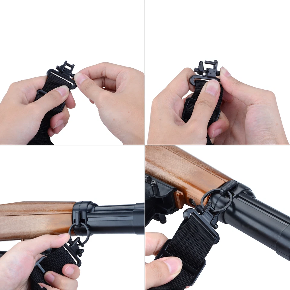 Black Shotgun Sling with 25 Shell Holder, 2 Point Non-Slip Adjustable Ammo Sling - Image 4 of 4