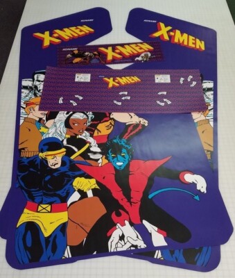 X-Men 4 Player Complete Arcade Graphics Kit - Konami Cab Original