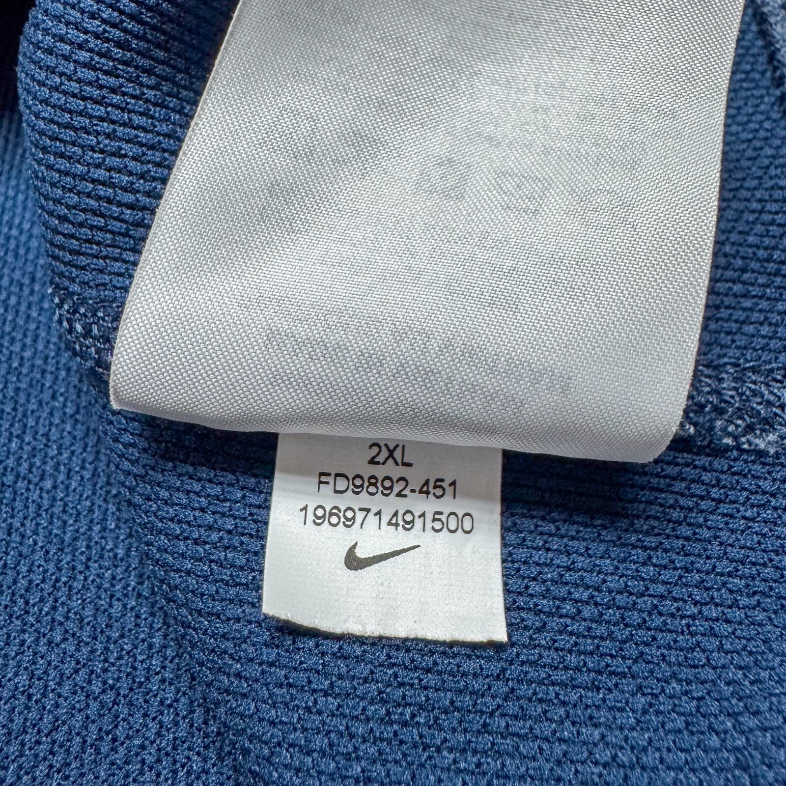 Nike Jacket Mens XXL Blue Fleece 1/4 Zip Athletic Outdoor Gym Marcal FD9892 451