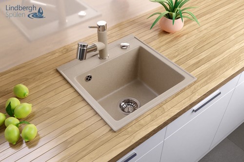 LINDBERGH® Granit Spüle inkl. Siphon Einbauspüle Küchenspüle Spüle KÜCHE Becken - Picture 21 of 28