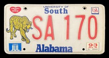 ALABAMA GRAPHIC COLLEGIATE LICENSE PLATE 