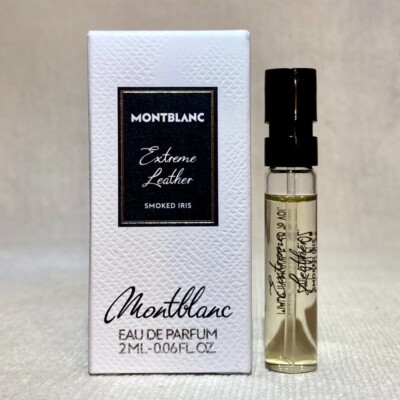 Montblanc Extreme Leather Smoked Iris Eau de Parfum Sample Spray .06oz, 2ml NIB