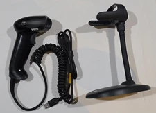 Honeywell Voyager 1250G-2 Handheld Corded USB Laser Barcode Scanner with Stand