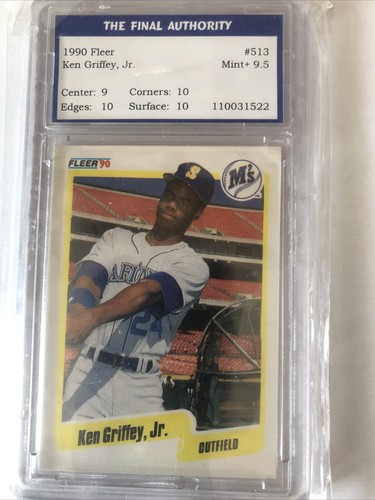 Ken Griffey Jr. Mariners Rookie Fleer 90 513 Final Authority 9.5 | eBay