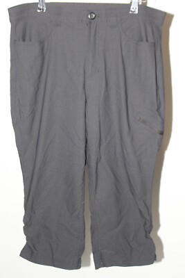 Eddie Bauer Rainier Capri Womens Size 14 Black Zip Pocket Stretch