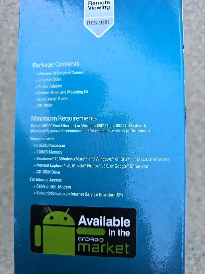 D Link DCS-930L Network Camera Wi-Fi Home Security Viewing App Wireless Open Box - Image 4 of 4