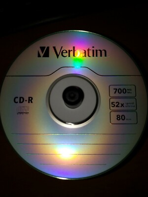 47 VERBATIM 96524 Blank 52X CD-R CDR Logo Branded 700MB Media Disc 