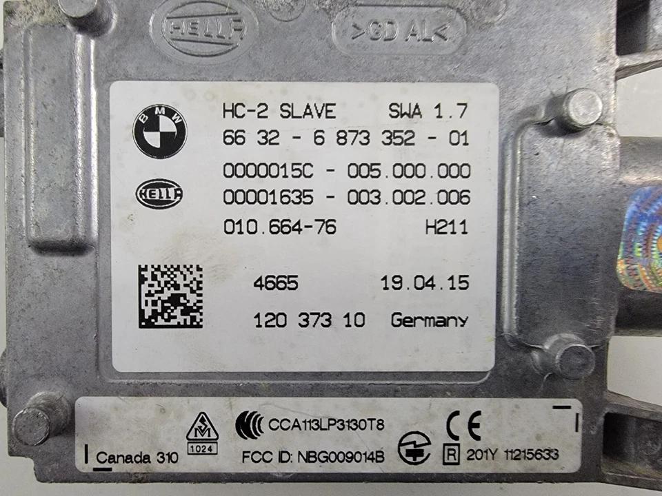 Sensor de salida de carril derecho BMW X3 X4 X5 X6 punto ciego esclavo 6873352 2013-2017 Foto 4 de 4