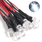 For Lionel o scale Passenger car lamp 3mm Grain LED Bulbs & Leads 12V 10Pcs