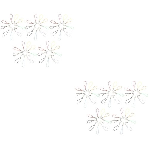2 Pack Karabinerschnalle Seil Handy-Charm-Kordel Schmuckmaterial Selber Machen - Zdjęcie 10 z 12