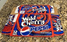 Vintage Pepsi Wild Cherry Carrier Cardboard Sign 12 Pack Cola Soda Drink 2003