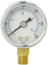 Heavy Duty Compressor Gauge 0-300 PSI Replaces Campbell Hausfeld GA016300AV 