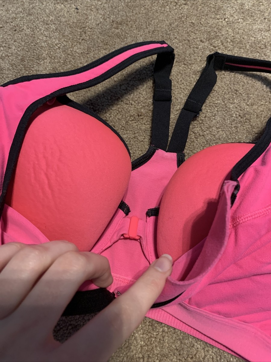 Victoria's Secret VSX Sport Pink Sports Bra Athletic 34D Zipper | eBay