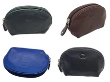 Unisex New High Quality Genuine Soft Leather Coin Key Loop & Chain Purse Wallet