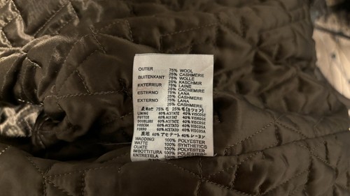 Aquascutum Olive Green Wool Cashmere Belted Coat, Quilted Lining, Fur Collar-M/L - Picture 16 of 17
