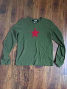 comme des garcons long sleeve green