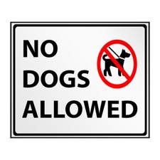 Industrial Decals Horizontal Vinyl Stickers No Dogs Allowed Sign Security