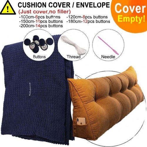 Velvet Pillow Case Lazy Bedside Backrest Cushion Pillow Cover Chair Sofa Seat - Picture 23 of 25