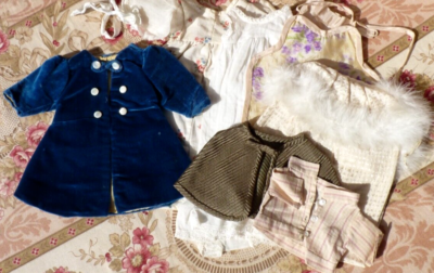 Lot Vêtements Anciens Pour Poupée Jumeau Vers 1900 - Taille 1 - Fait Main