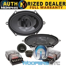 MEMPHIS PRX570C 5"x7" 6"x8" COMPONENT SPEAKERS POLYPROPYELNE TWEETERS CROSSOVERS