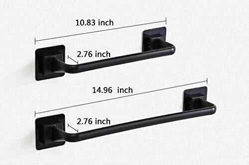 Self Adhesive Towel Bar No Drill Hand Towel Hanger for Bathroom Large White - Picture 3 of 8