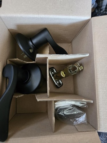 Schlage Accent Matte Black Passage Hall/Closet Door Handle F10 ACC 622 Matte blk